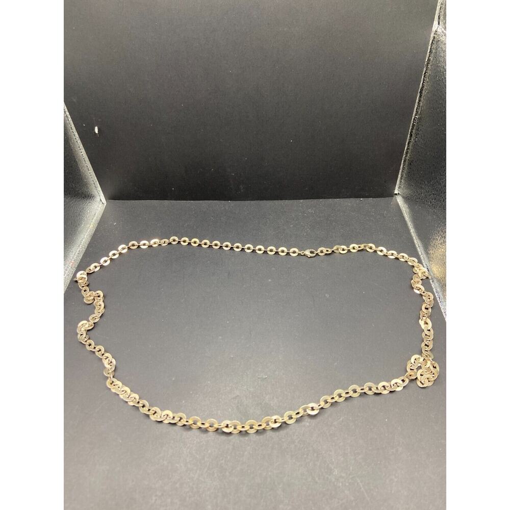 Vtg 925 Sterling Silver High Quality Designer Flat Cable Link Chain Necklace